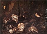 Otto Paintings - Still-Life with Insects and Amphibians by Otto Marseus Van Schrieck